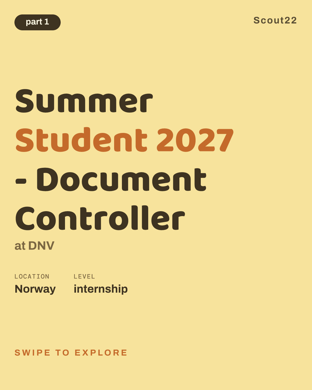 Summer Student 2027 - Document Controller at DNV
