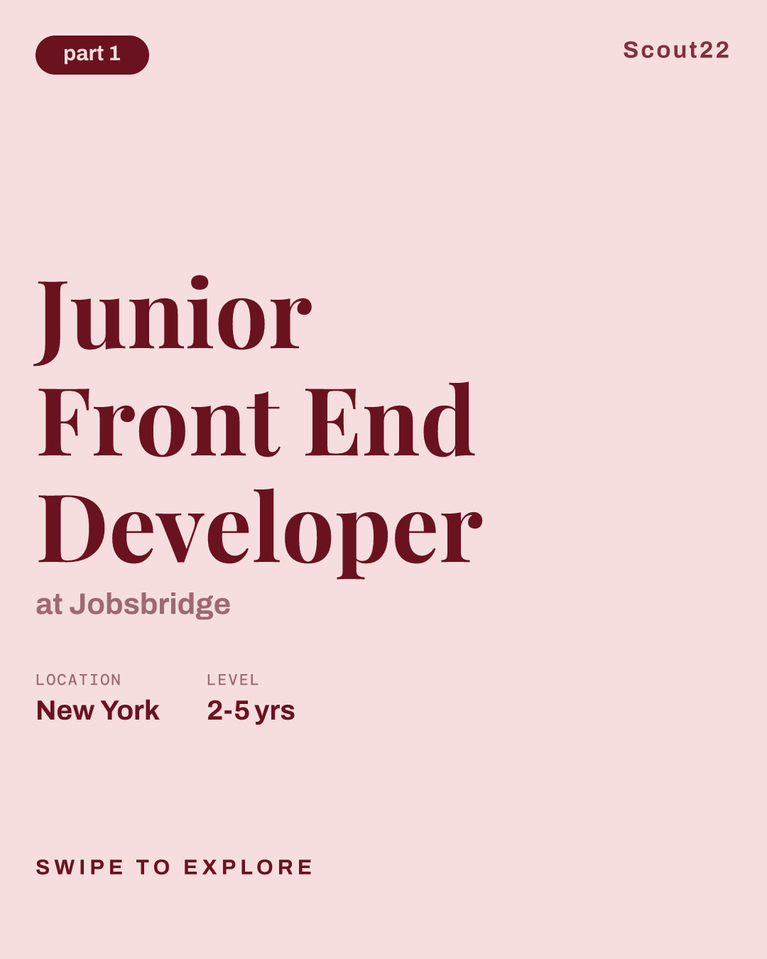 Junior Front End Developer at Jobsbridge