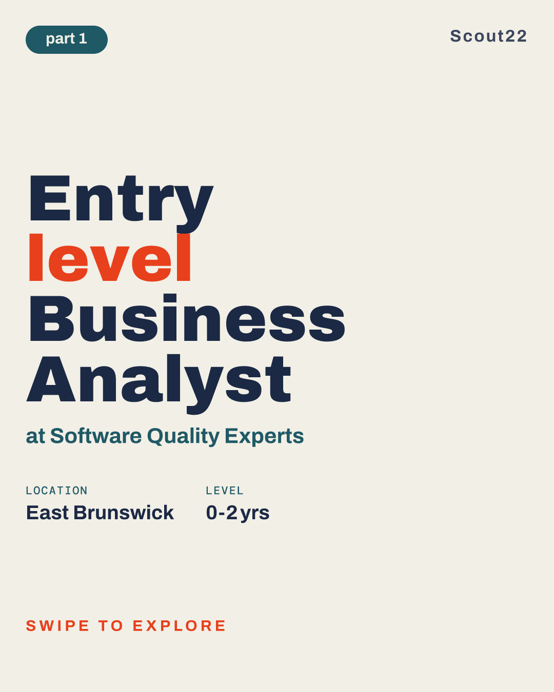 Entry level Business Analyst at Software Quality Experts