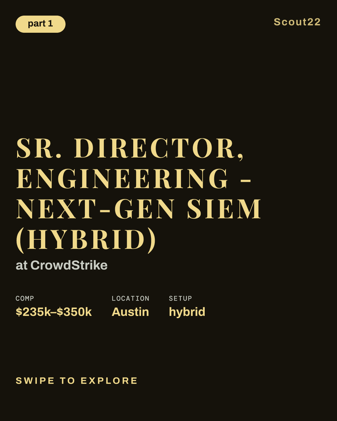 Sr. Director, Engineering - Next-Gen SIEM (Hybrid) at CrowdStrike