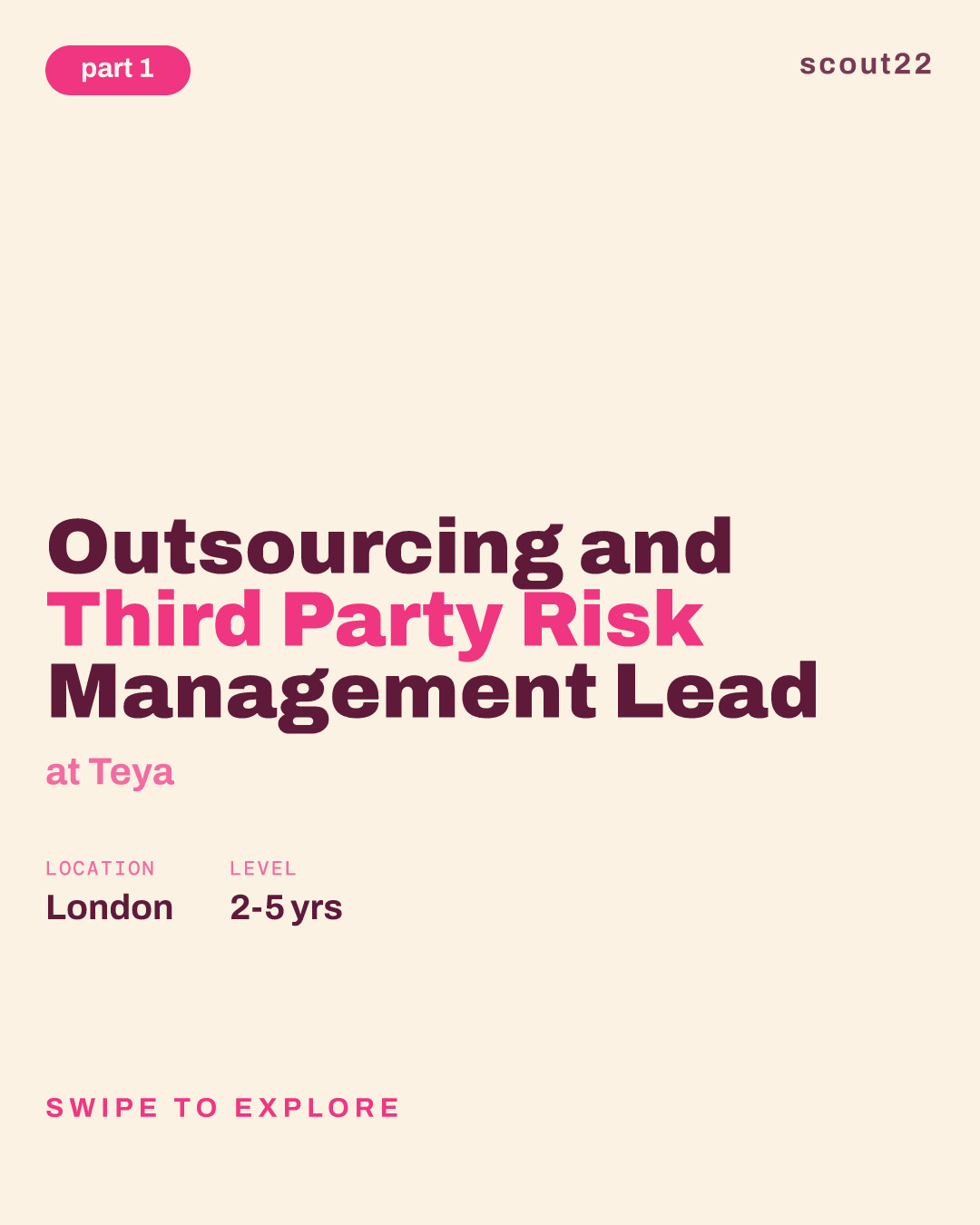 Outsourcing and Third Party Risk Management Lead at Teya