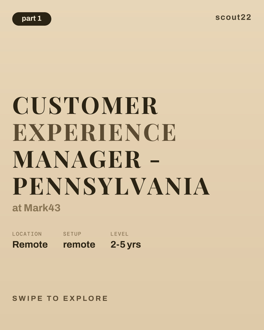 Customer Experience Manager - Pennsylvania at Mark43