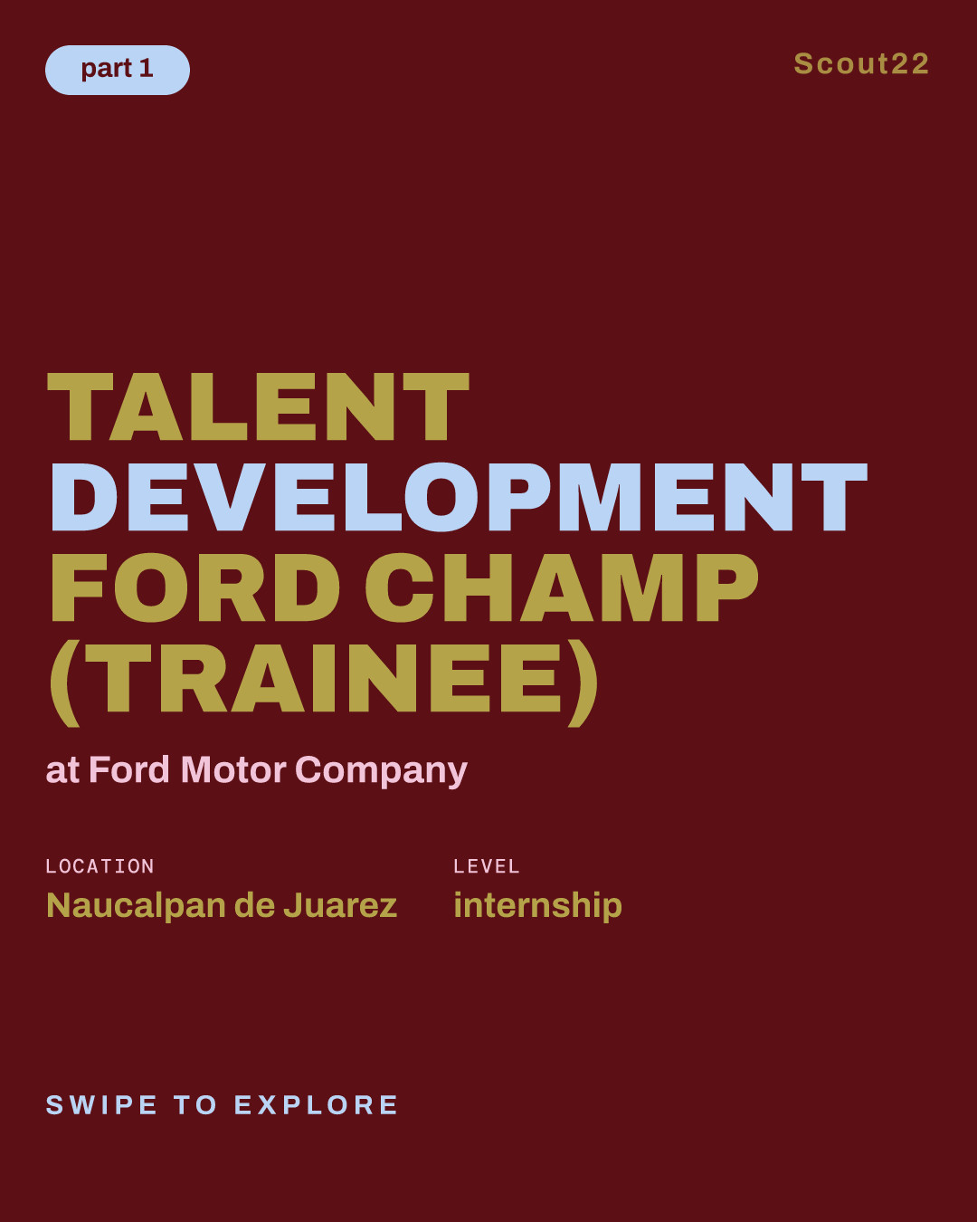 Talent Development Ford Champ (Trainee) at Ford Motor Company