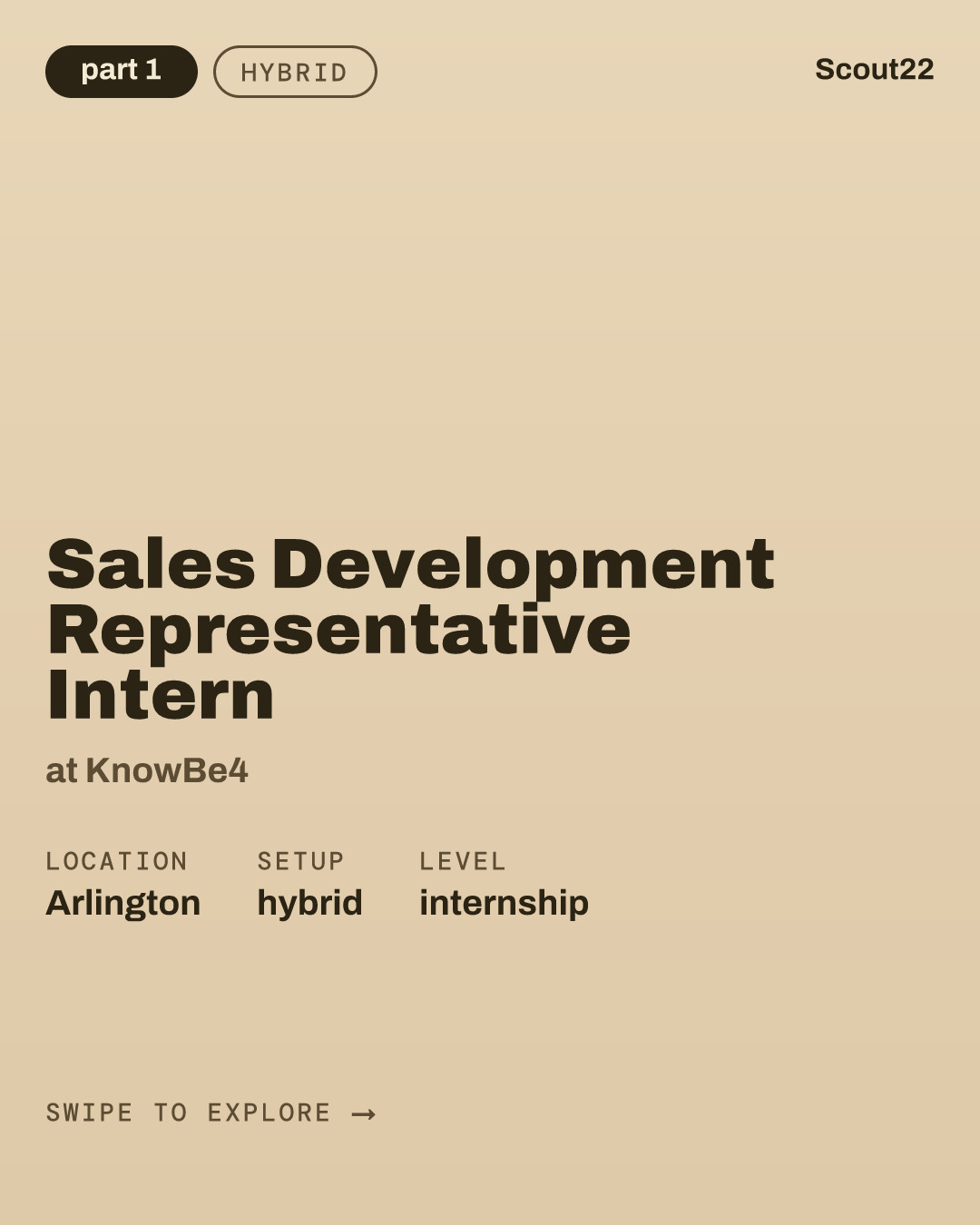 Sales Development Representative Intern (Hybrid) at KnowBe4