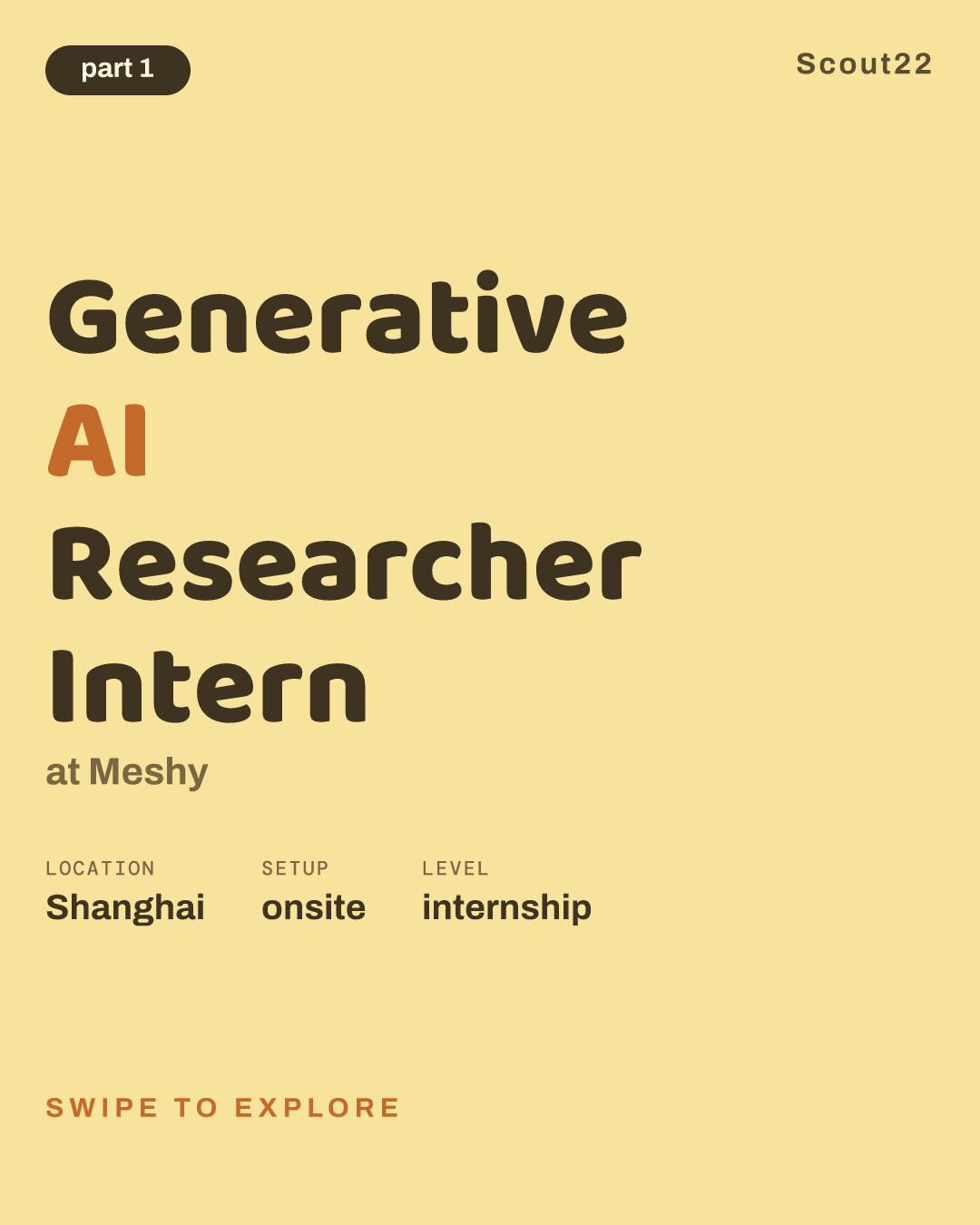 Generative AI Researcher Intern at Meshy