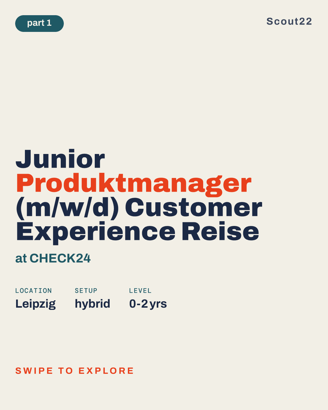 Junior Produktmanager (m/w/d) Customer Experience Reise at CHECK24