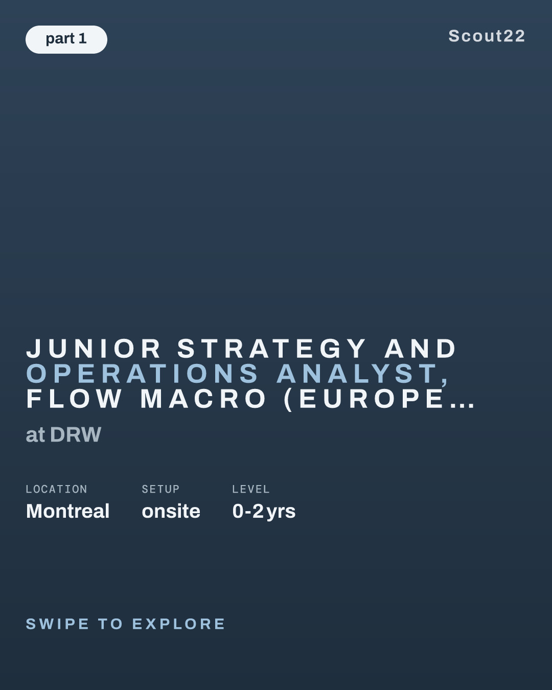 Junior Strategy and Operations Analyst, Flow Macro (European Market Hours) at DRW