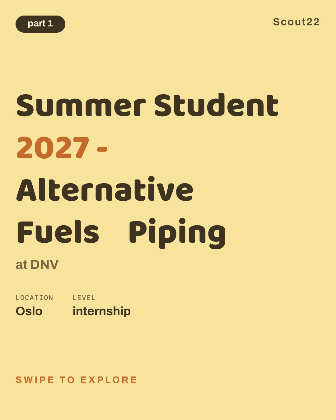 Summer Student 2027 - Alternative Fuels ＆ Piping at DNV
