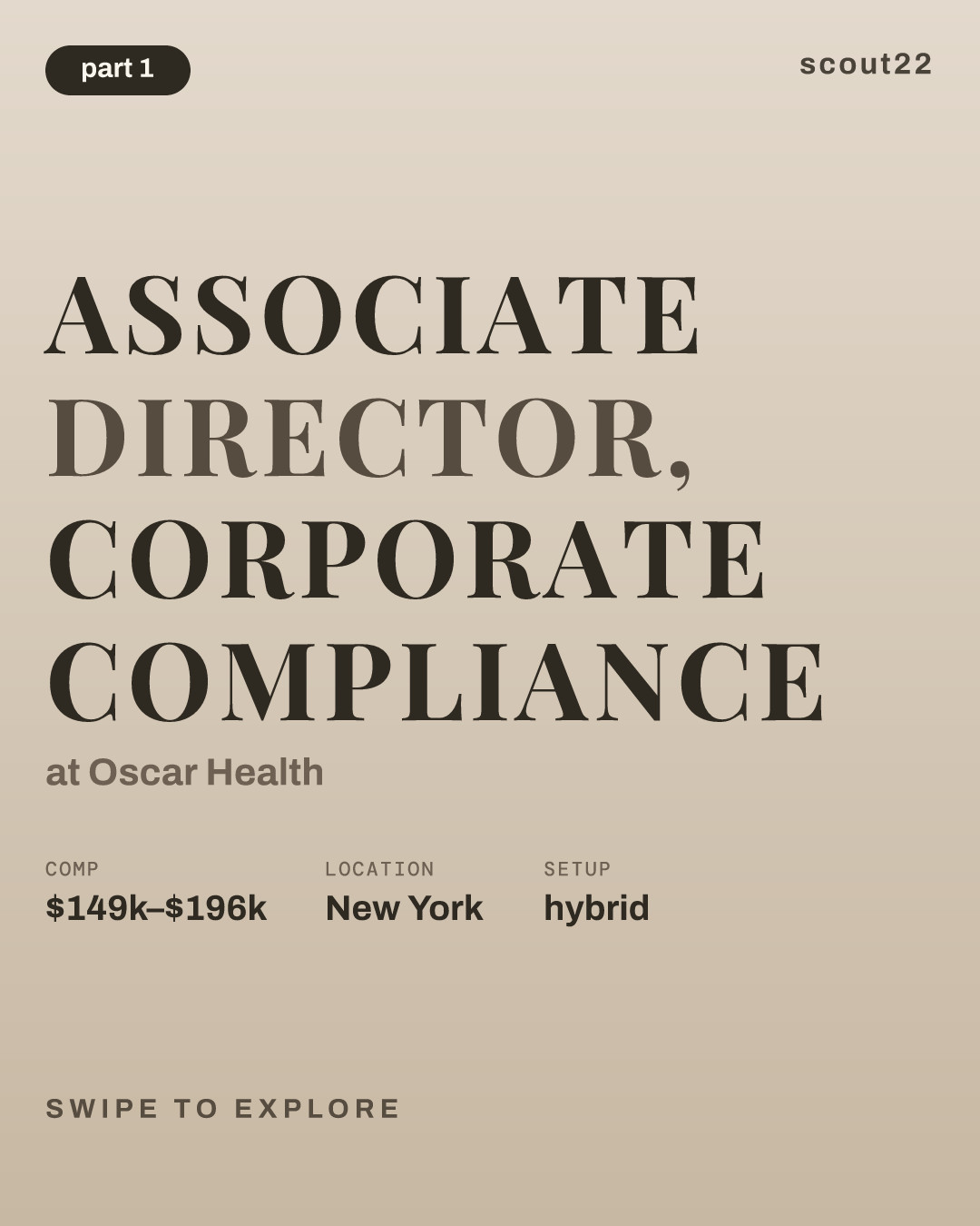 Associate Director, Corporate Compliance at Oscar Health