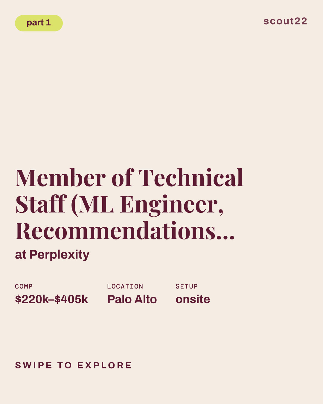 Member of Technical Staff (ML Engineer, Recommendations & User Modeling) at Perplexity