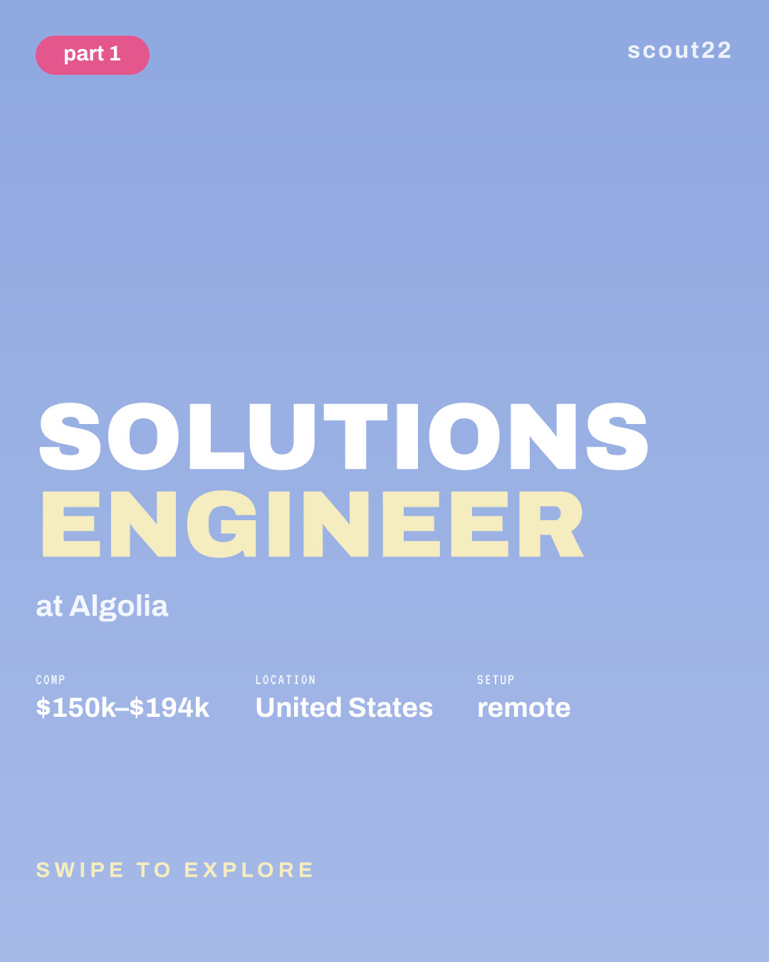 Solutions Engineer at Algolia