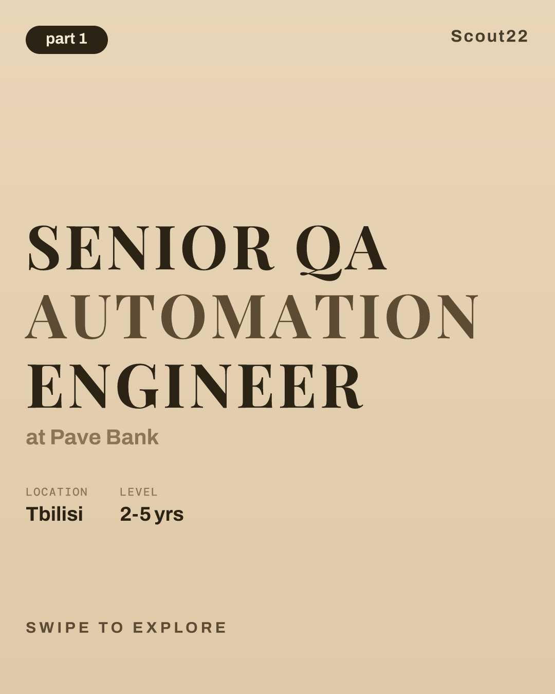 Senior QA Automation Engineer at Pave Bank